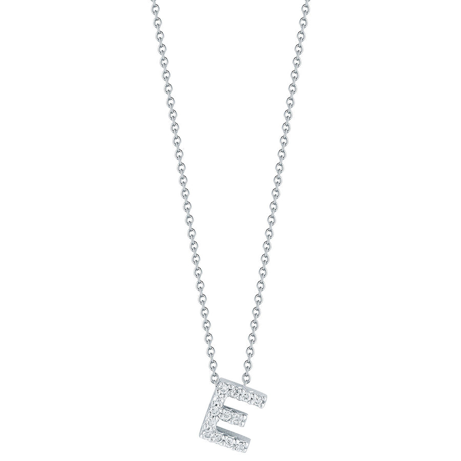 Love Letter E Pendant with Diamonds