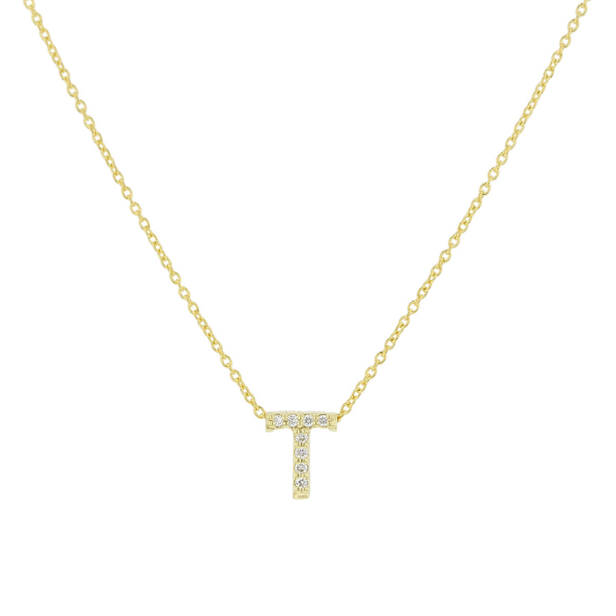 Love Letter T Pendant with Diamonds