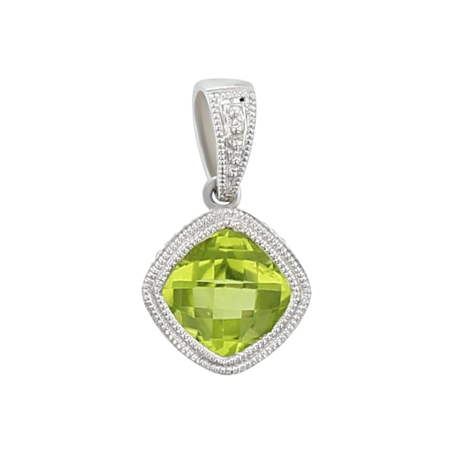 Peridot 14kt White Gold Pendant