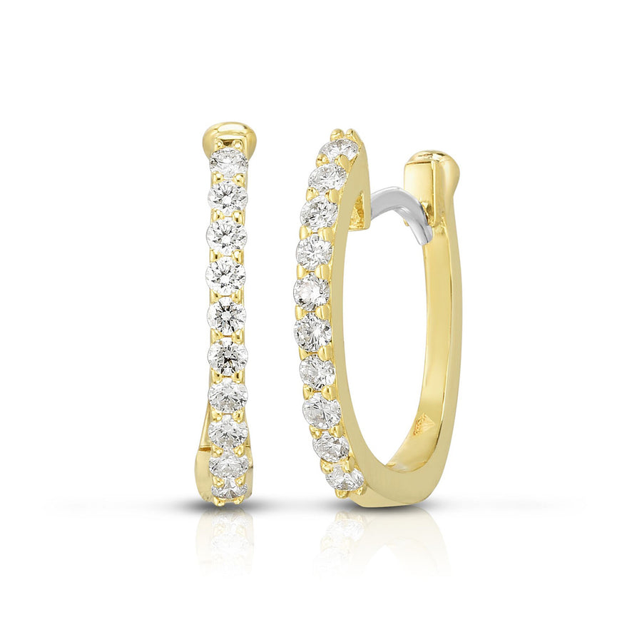 Huggy Earrings with Micropave Diamonds