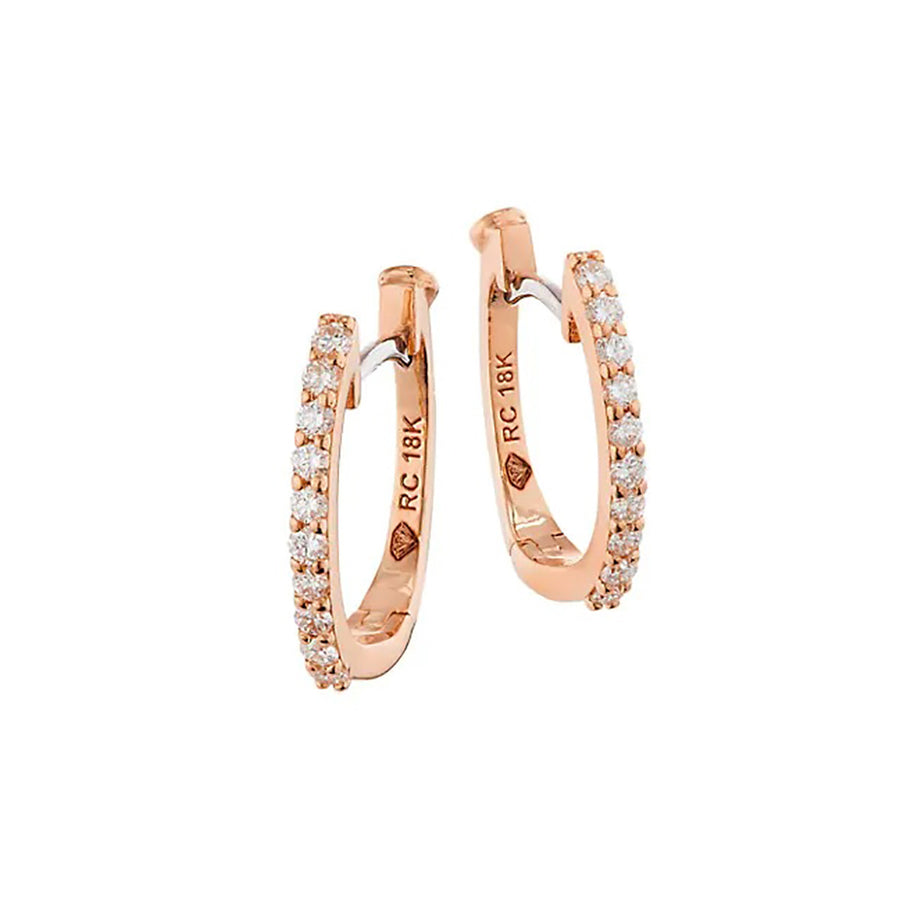 Huggy Earrings with Micropave Diamonds