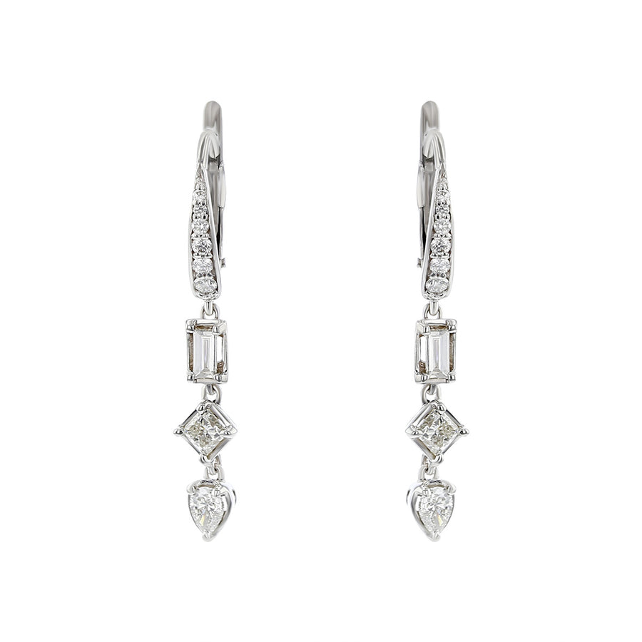 Baguette Drop Earrings