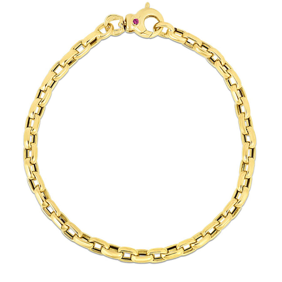 18K Fine Gauge Square Link Bracelet