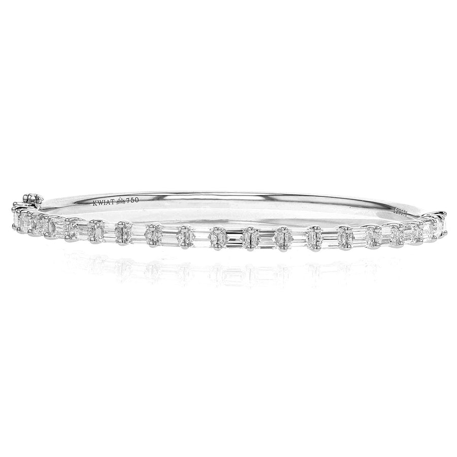 Eclipse Emerald Cut Diamond Eternity Bangle