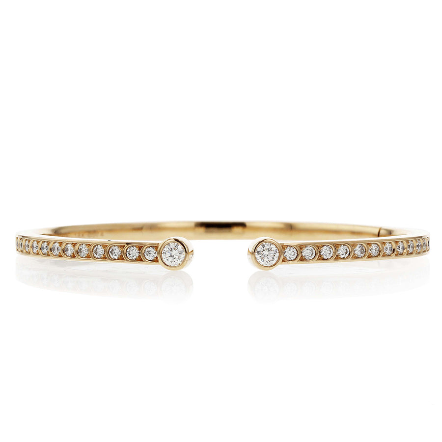 Scallop Artisan Pave Diamond Cuff Bracelet