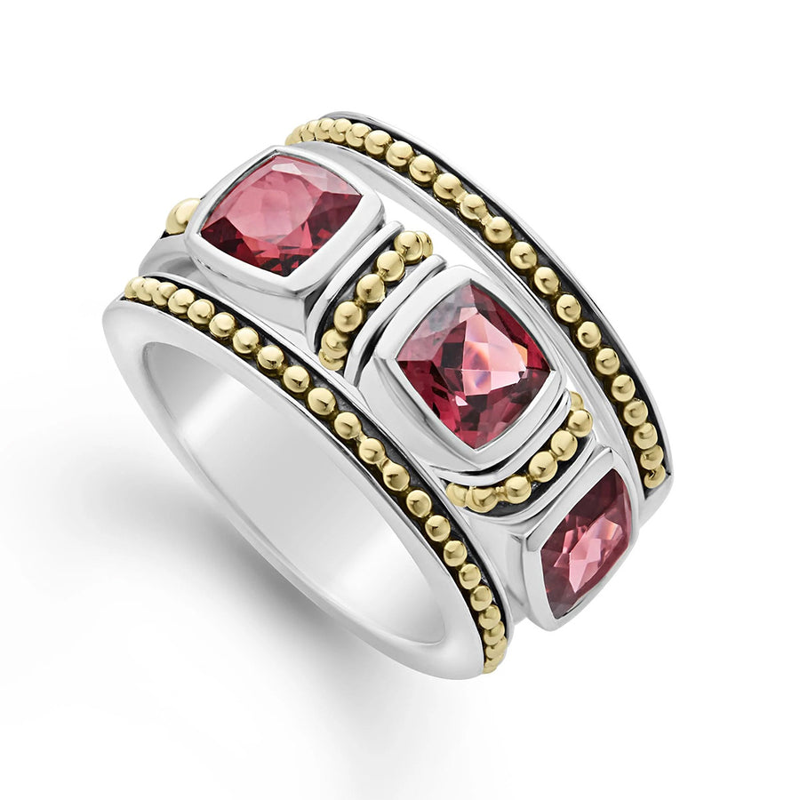Rhodolite Garnet Caviar Stacking Rings