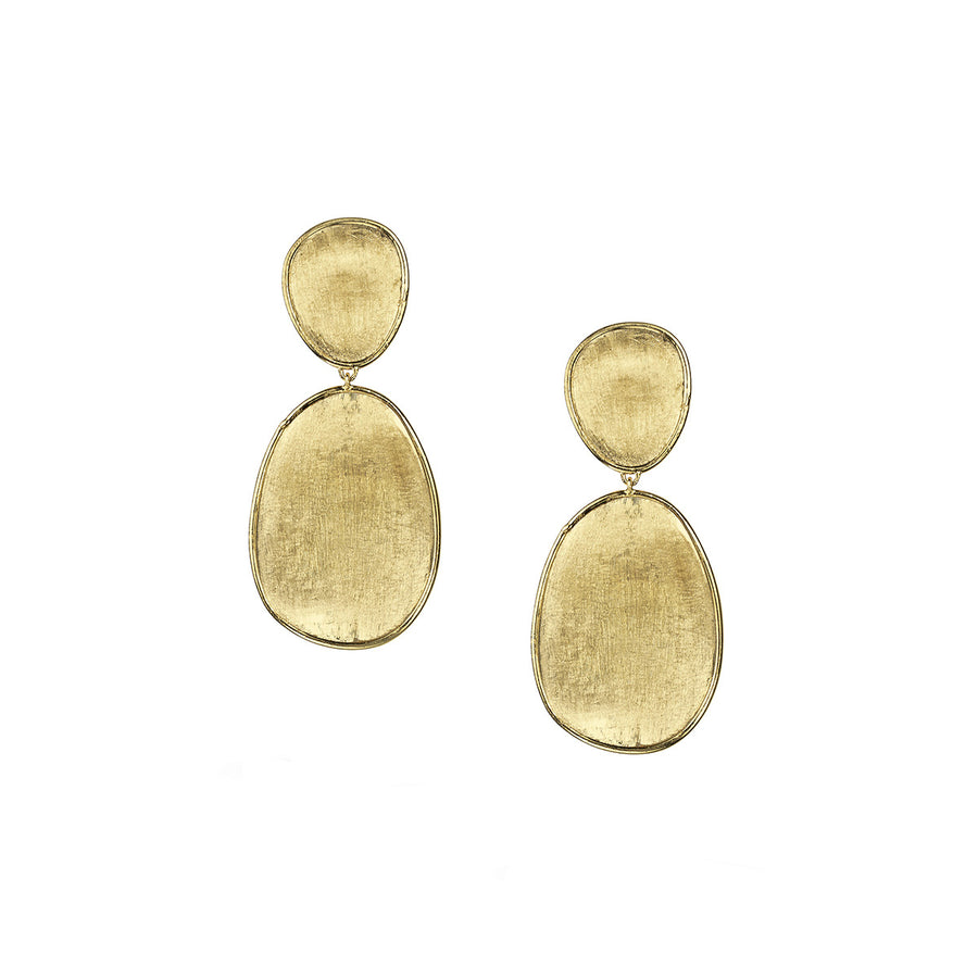 18K Yellow Gold Small Double Drop Earrings