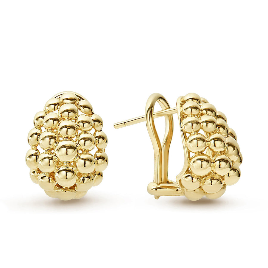 Caviar Gold Earrings