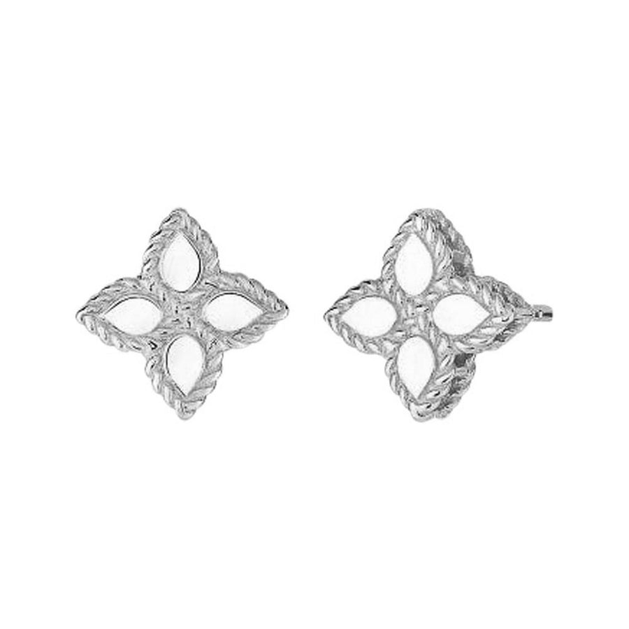 18K Small Princess Flower Stud Earrings