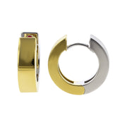 18K Oro Classic Reversable Wrap Hoop Earrings