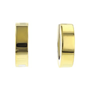 18K Oro Classic Reversable Wrap Hoop Earrings