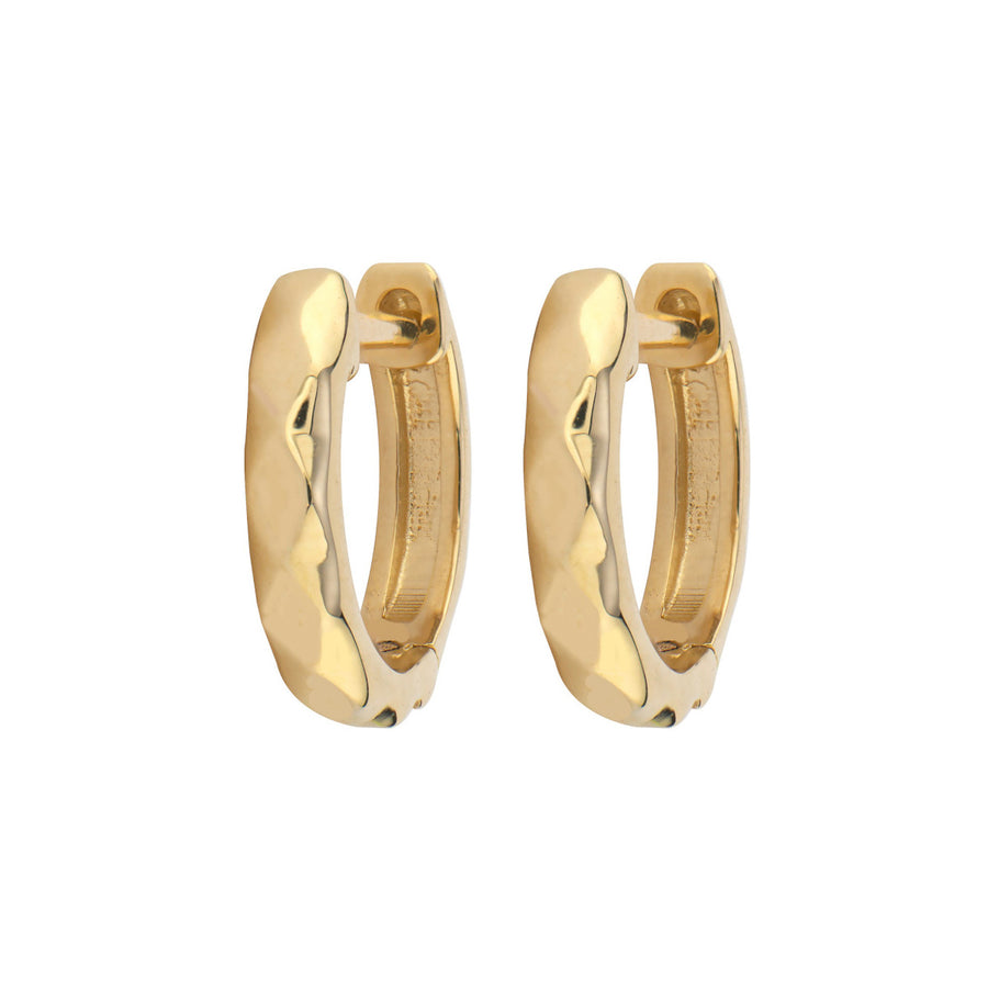 Gold Textured Hoop Earrings