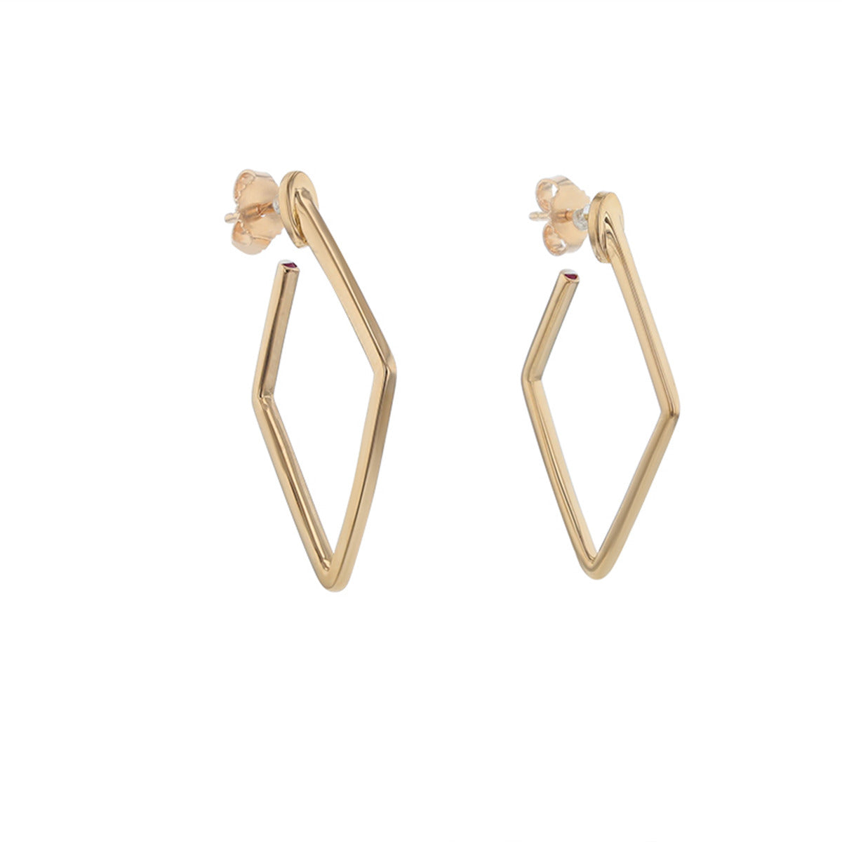 18K Gold Small Square Hoop Earrings | Sylvan\'s Jewelers