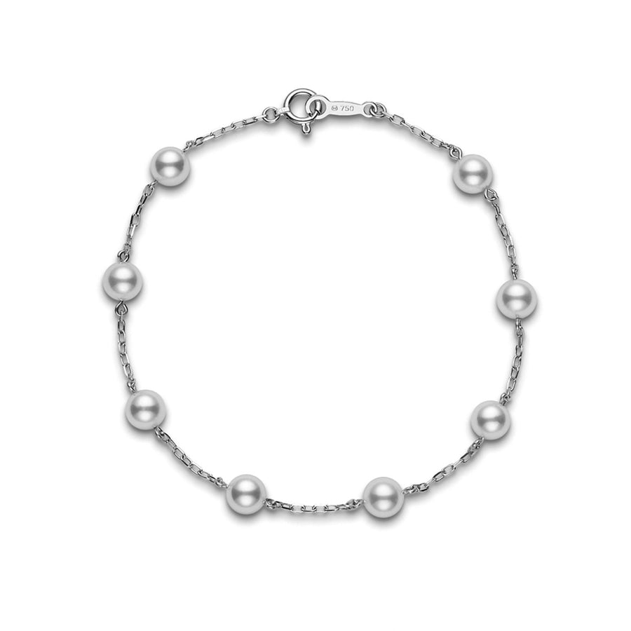 Akoya Cultured Pearl Station Bracelet