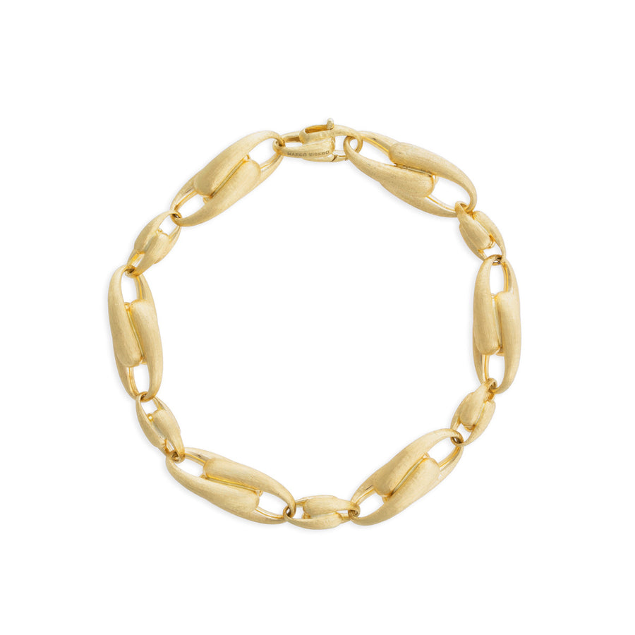 18K Yellow Gold Large Alternating Link Bracelet