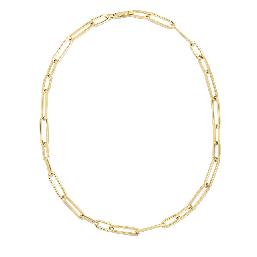 18K Gold Alternating Chain Necklace