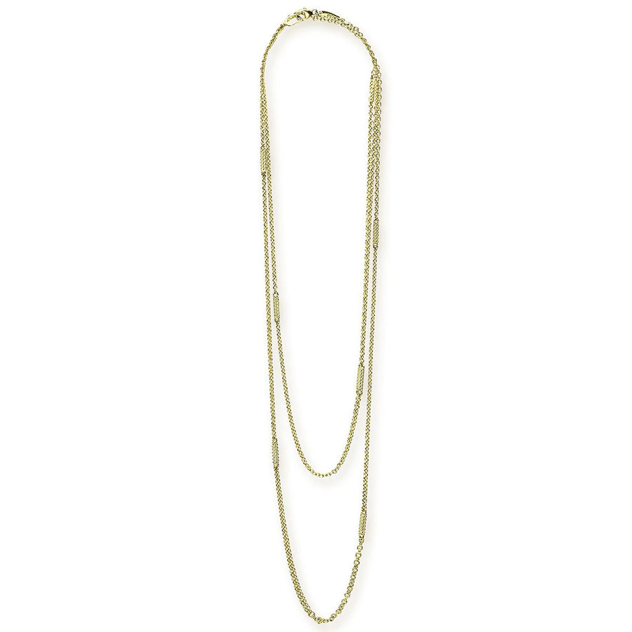 Superfine Caviar Station Chain Necklace