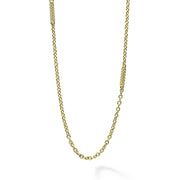 Superfine Caviar Station Chain Necklace