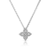 Small Princess Flower Diamond Pendant