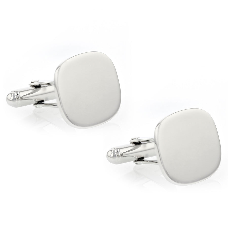 Sterling Silver Cushion Shape Cufflinks