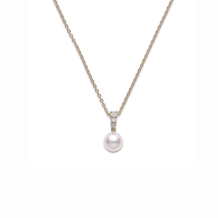 Akoya Cultured Pearl and Diamond Pendant