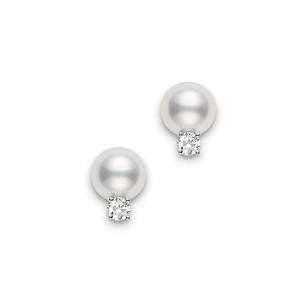 Akoya pearl deals and diamond earrings