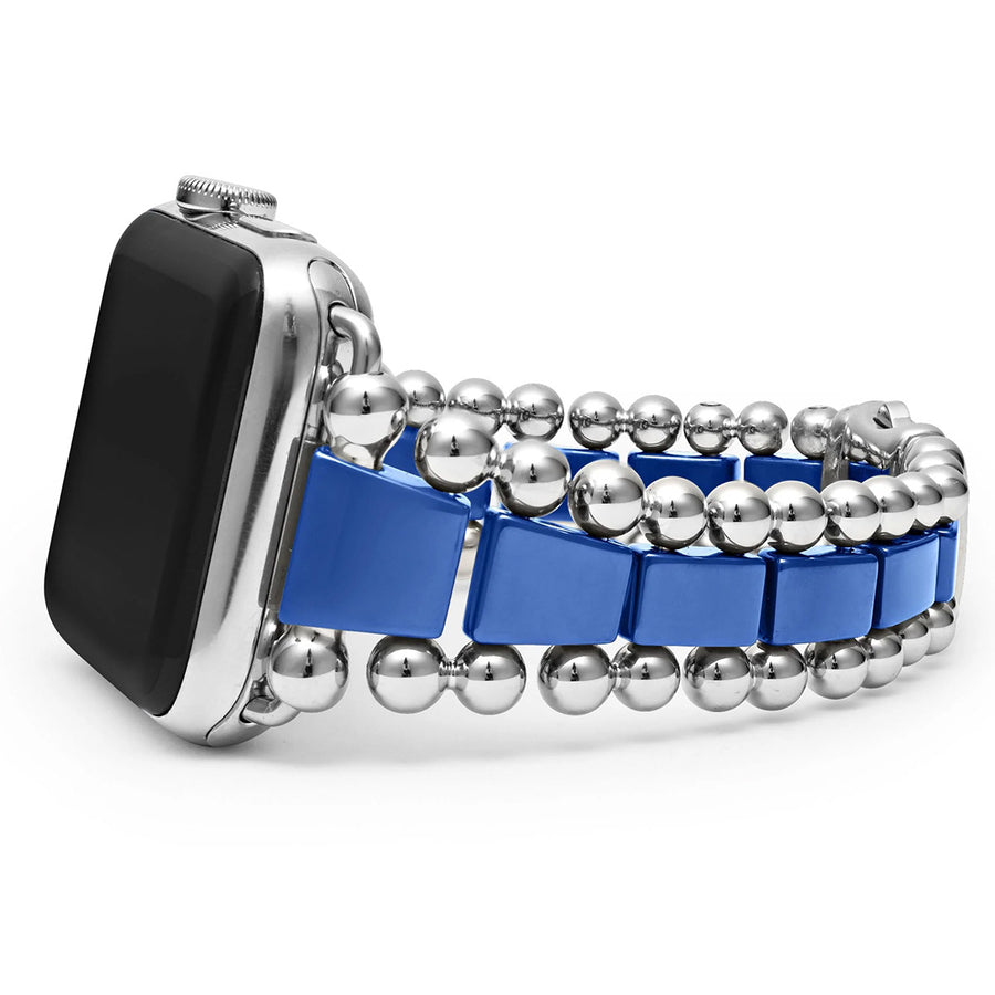 Ultramarine Ceramic and Stainless Steel Watch Bracelet-42-45mm
