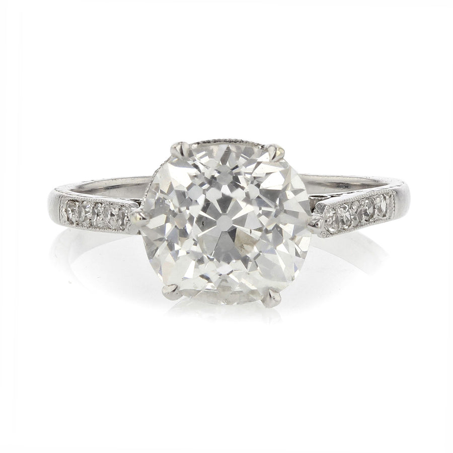 Art Deco Platinum Diamond Engagement Ring