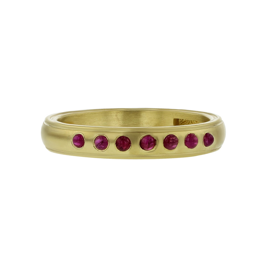 Slane 18K Yellow Gold Ruby Band Ring