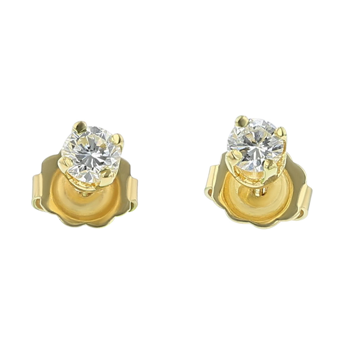 14K Yellow Gold Diamond Stud Earrings | Sylvan\'s Jewelers