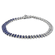 Miiori 18K White Gold Sapphire and Diamond Bracelet