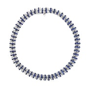Miiori 18K White Gold Sapphire and Diamond Bracelet