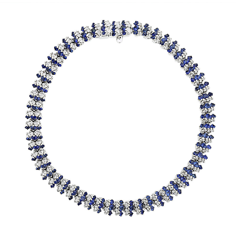 Miiori 18K White Gold Sapphire and Diamond Bracelet