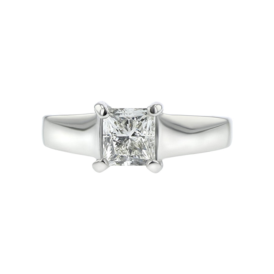 Princess-Cut Diamond Solitaire Engagement Ring