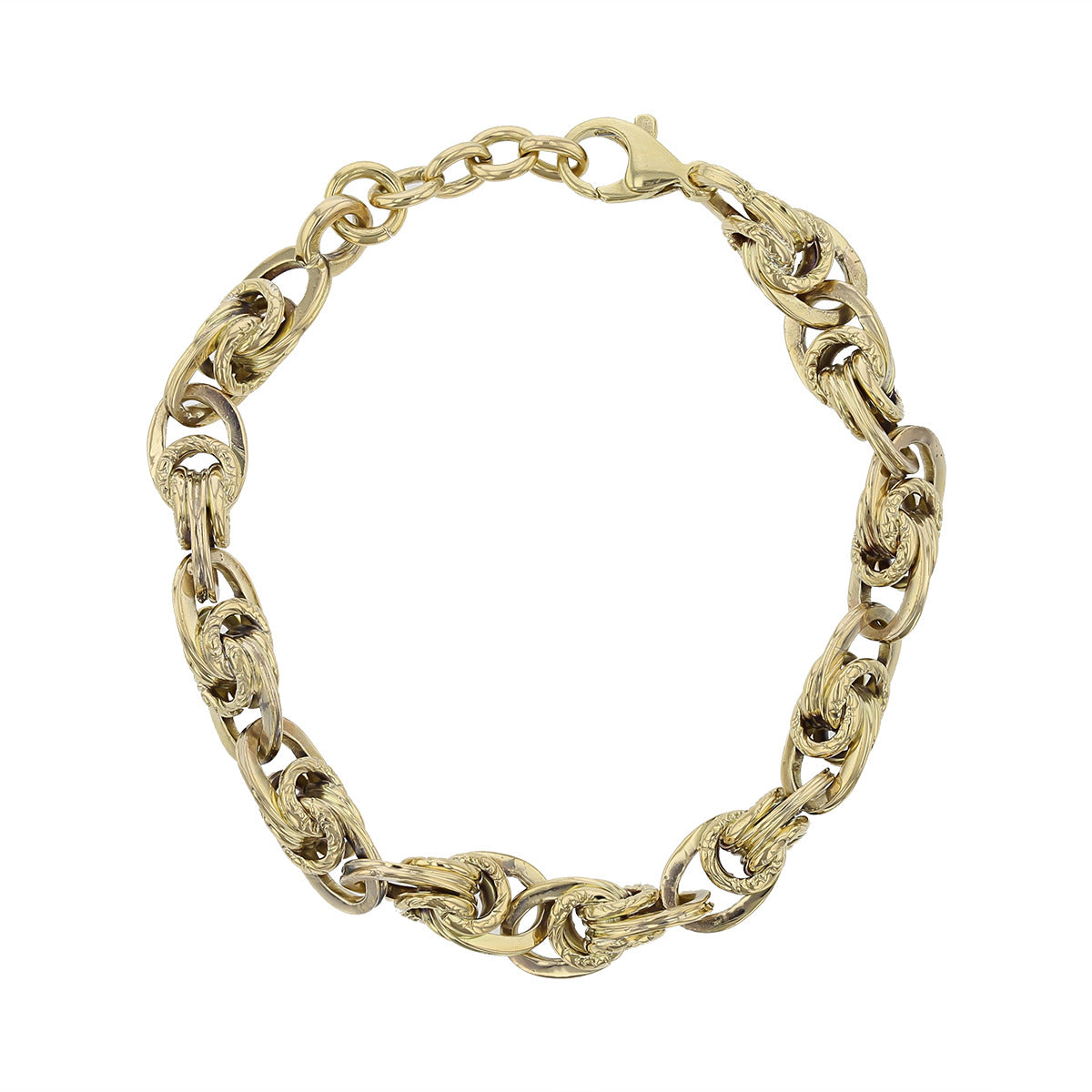 7-Inch 14K Yellow Gold Twisted Link Bracelet | Sylvan\'s Jewelers