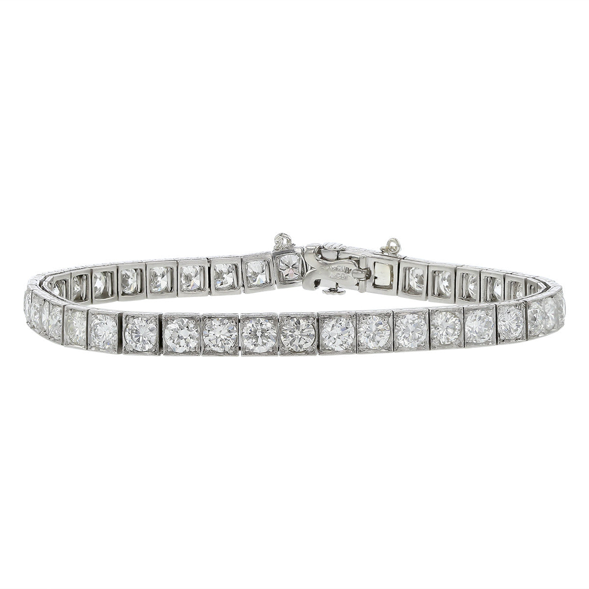 Tiffany and Co. Platinum Diamond Tennis Bracelet