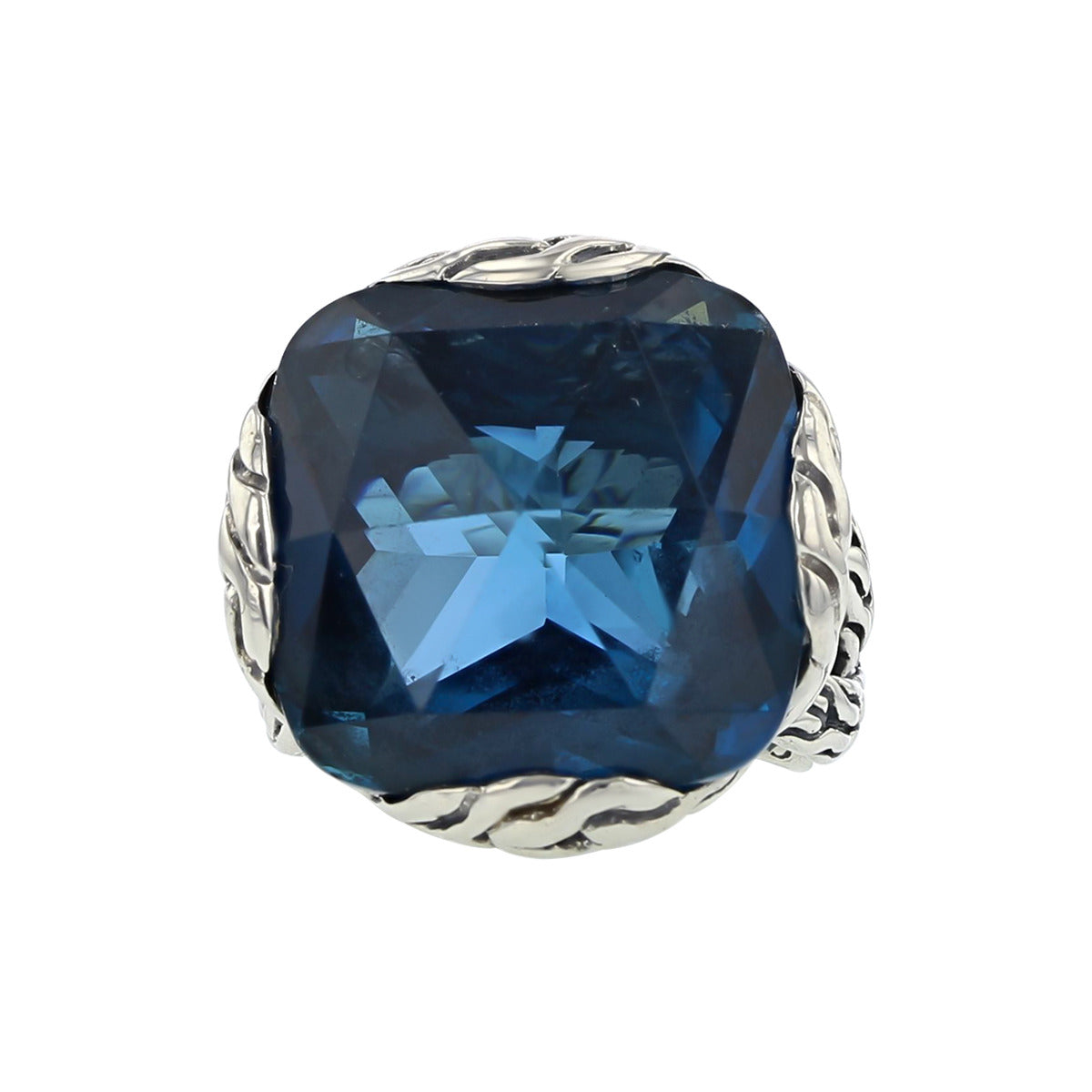 John hardy online blue topaz ring