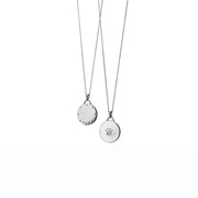 Paw Print Charm Necklace with Sapphires