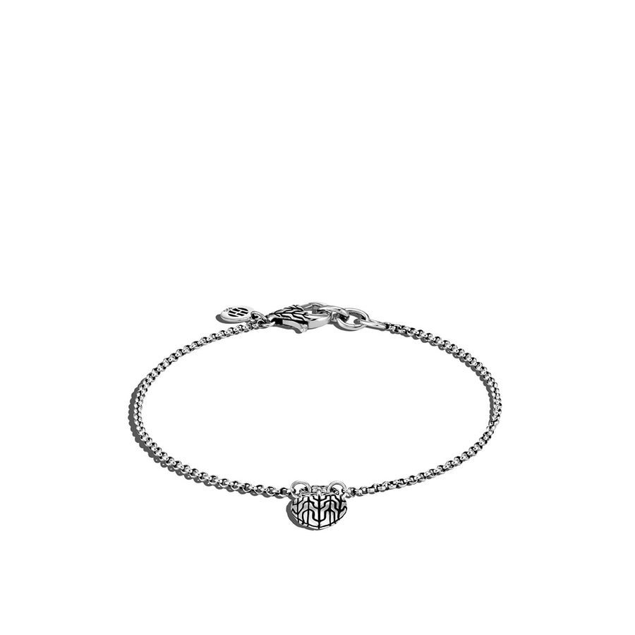 Classic Chain Silver Heart Charm Bracelet