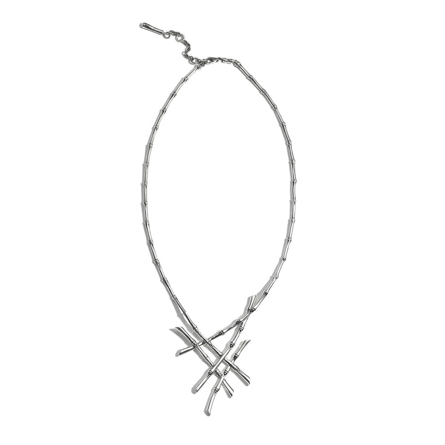 Bamboo Silver Necklace