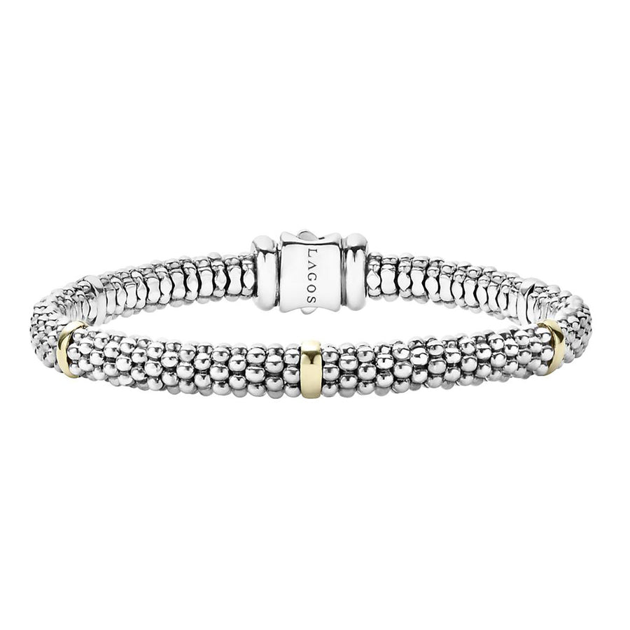 Five Gold Station Caviar Bracelet