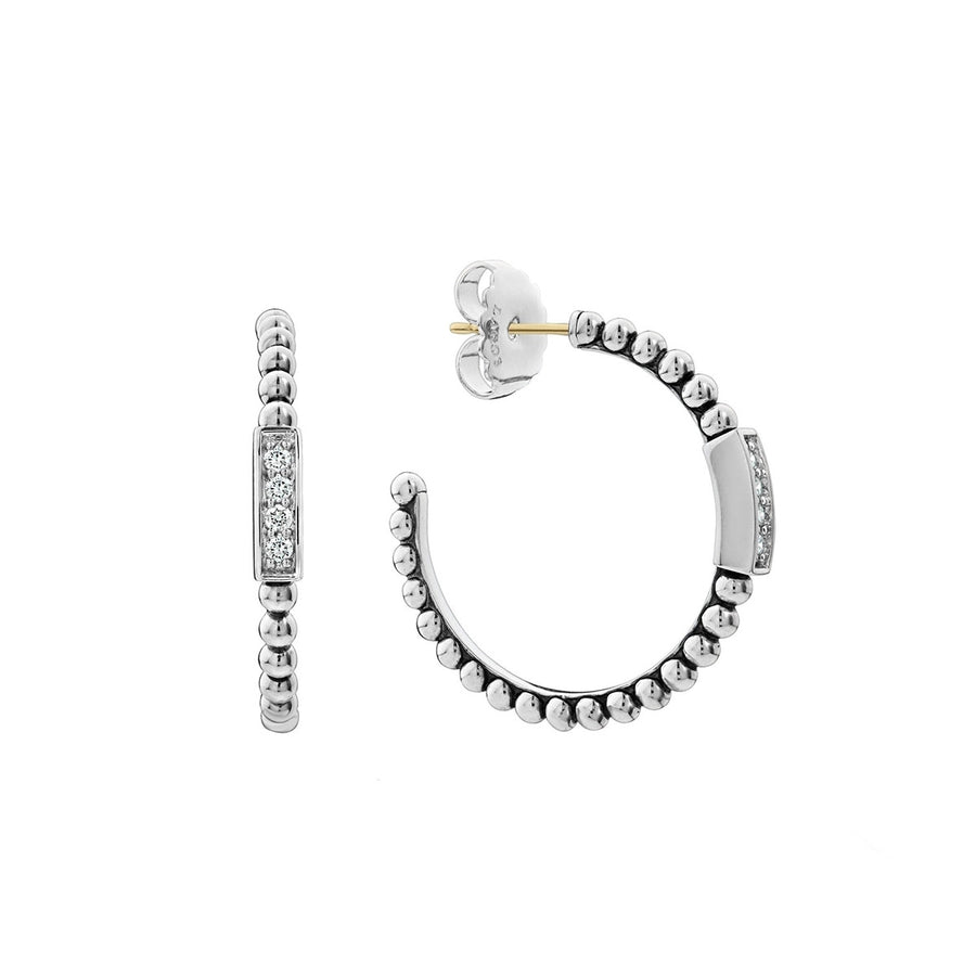 Caviar Spark Hoop Earrings