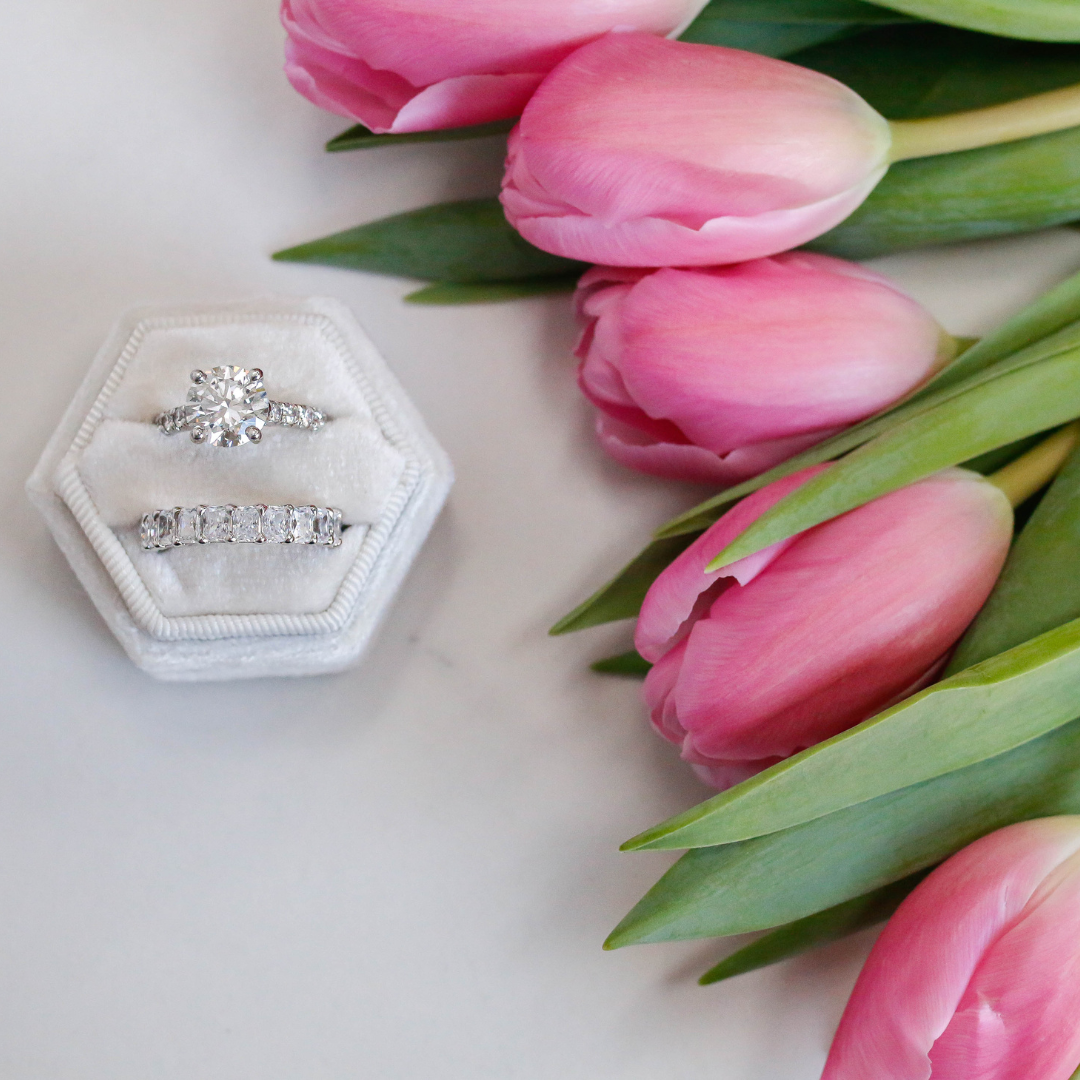 Diamond Engagement Ring and Wedding Band