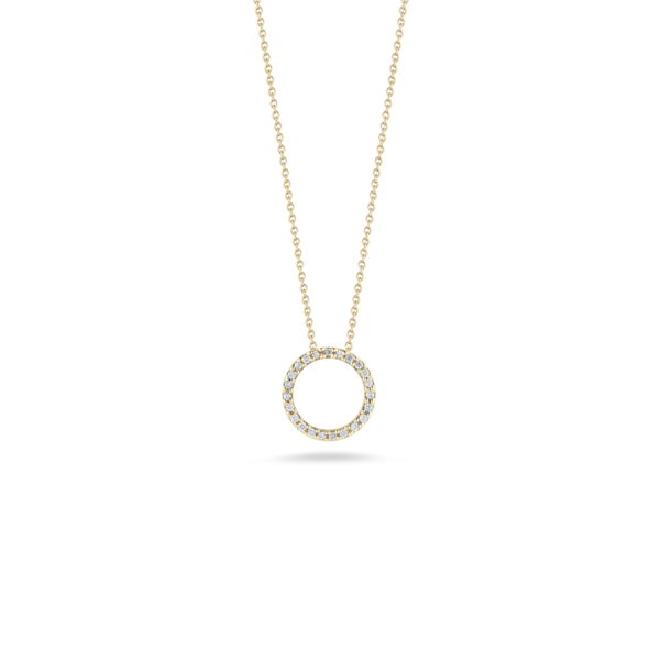 Circle Pendant with Diamonds
