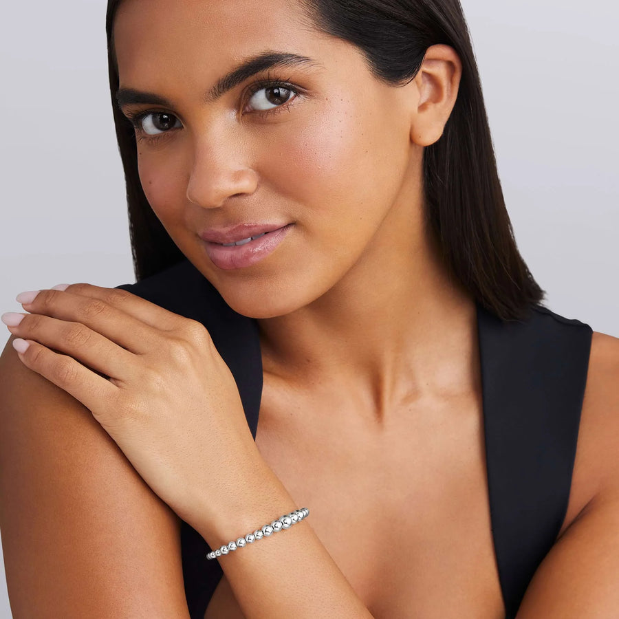 Caviar Bubbly 7mm Cuff Bracelet in Sterling Silver, 7"