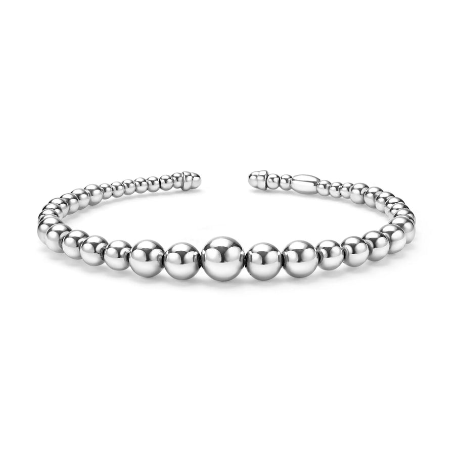 Caviar Bubbly 7mm Cuff Bracelet in Sterling Silver, 7"