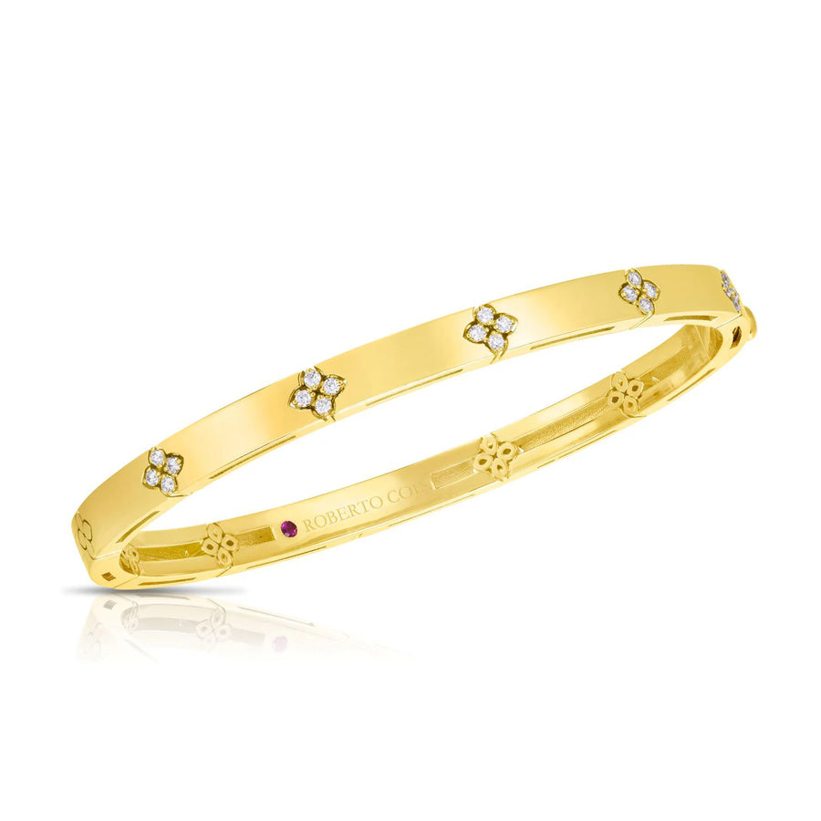 Love in Verona 0.15ct Diamond Bangle Bracelet in 18K Yellow Gold