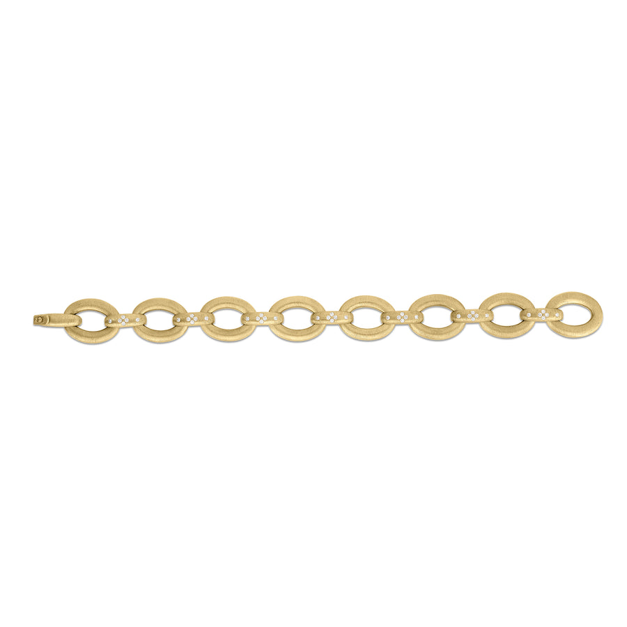 Duchessa 0.40Ct Diamond Oval Link Bracelet, 7.5in