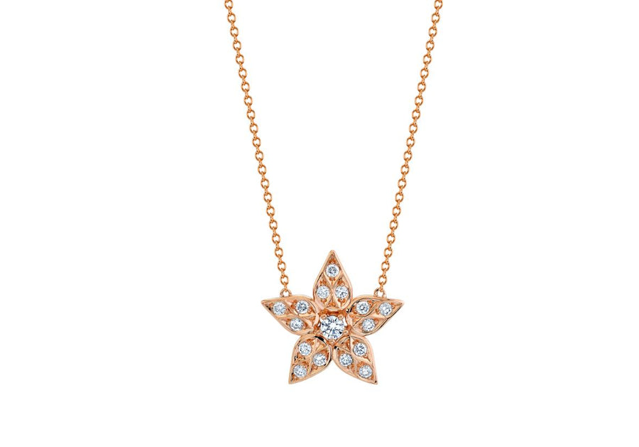 Lily Artisan Pave 0.61ct Diamond Necklace in 18K Rose Gold, 16-18"