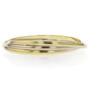 18K Yellow and White Gold 3 Strand 11.75mm Bangle